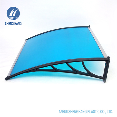 سایبان پلاستیکی پلی کربنات پنجره درب فضای باز نسوز ISO9001 1500mm