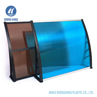 سایبان پلاستیکی پلی کربنات پنجره درب فضای باز نسوز ISO9001 1500mm