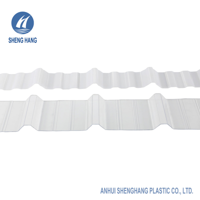 پانل سقف پلاستیکی شفاف OEM 1.5 میلی متری 2.75x12ft ورق پلی کربنات موجدار