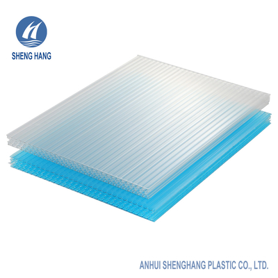 ورق پلی کربنات لانه زنبوری گلخانه ای ضد ضربه سلولار SGS 80um UV Coated