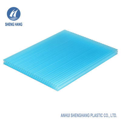 ورق پلی کربنات لانه زنبوری گلخانه ای ضد ضربه سلولار SGS 80um UV Coated