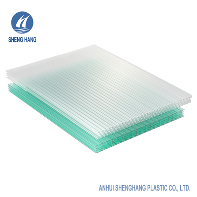 ورق پلی کربنات لانه زنبوری گلخانه ای ضد ضربه سلولار SGS 80um UV Coated