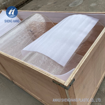 لوله های اکریلیک شفاف ریخته گری بزرگ 9.8ft OD400mm PMMA سیلندر ضد ضربه